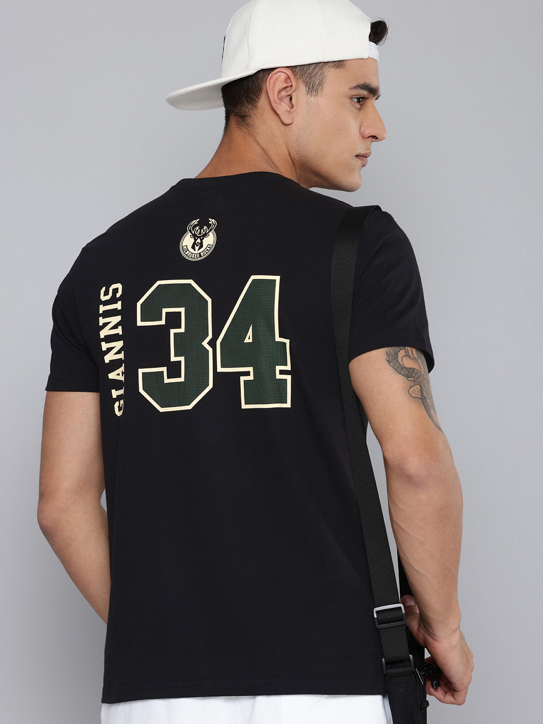 NBA Men Giannis Classic Printed Pure Cotton T-shirt