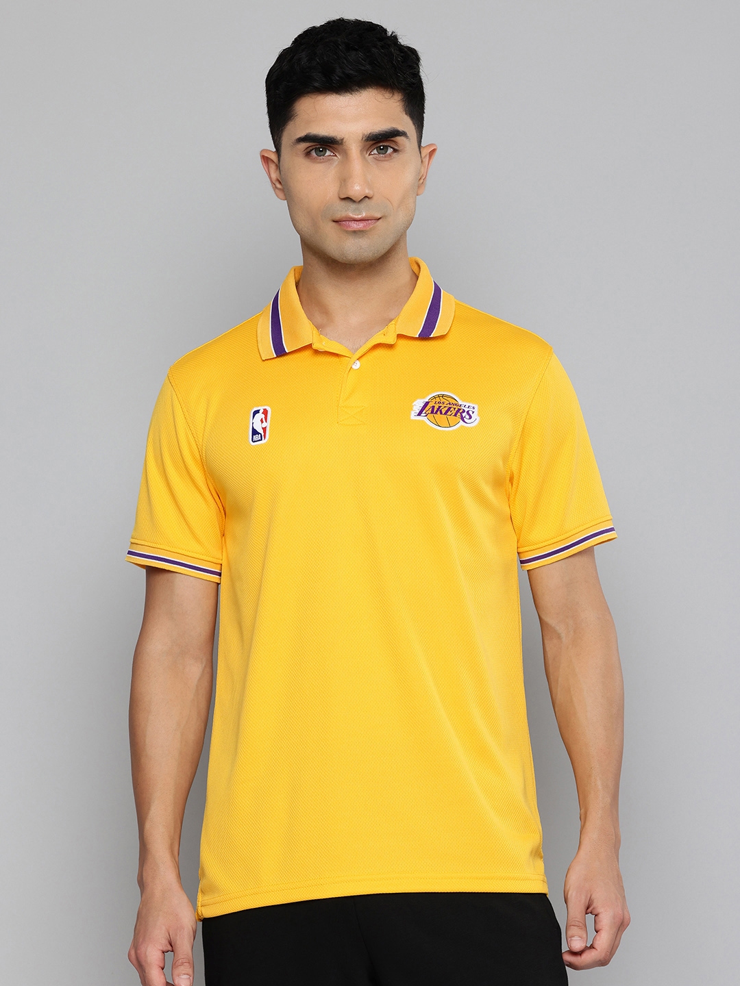Buy NBA Men Los Angeles Lakers Polo Collar Applique T shirt Tshirts for Men 30575620 Myntra