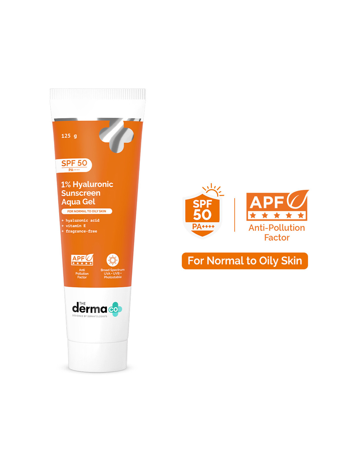 The Derma co. Lightweight SPF 50 PA++++ Aqua Gel Sunscreen 125 g