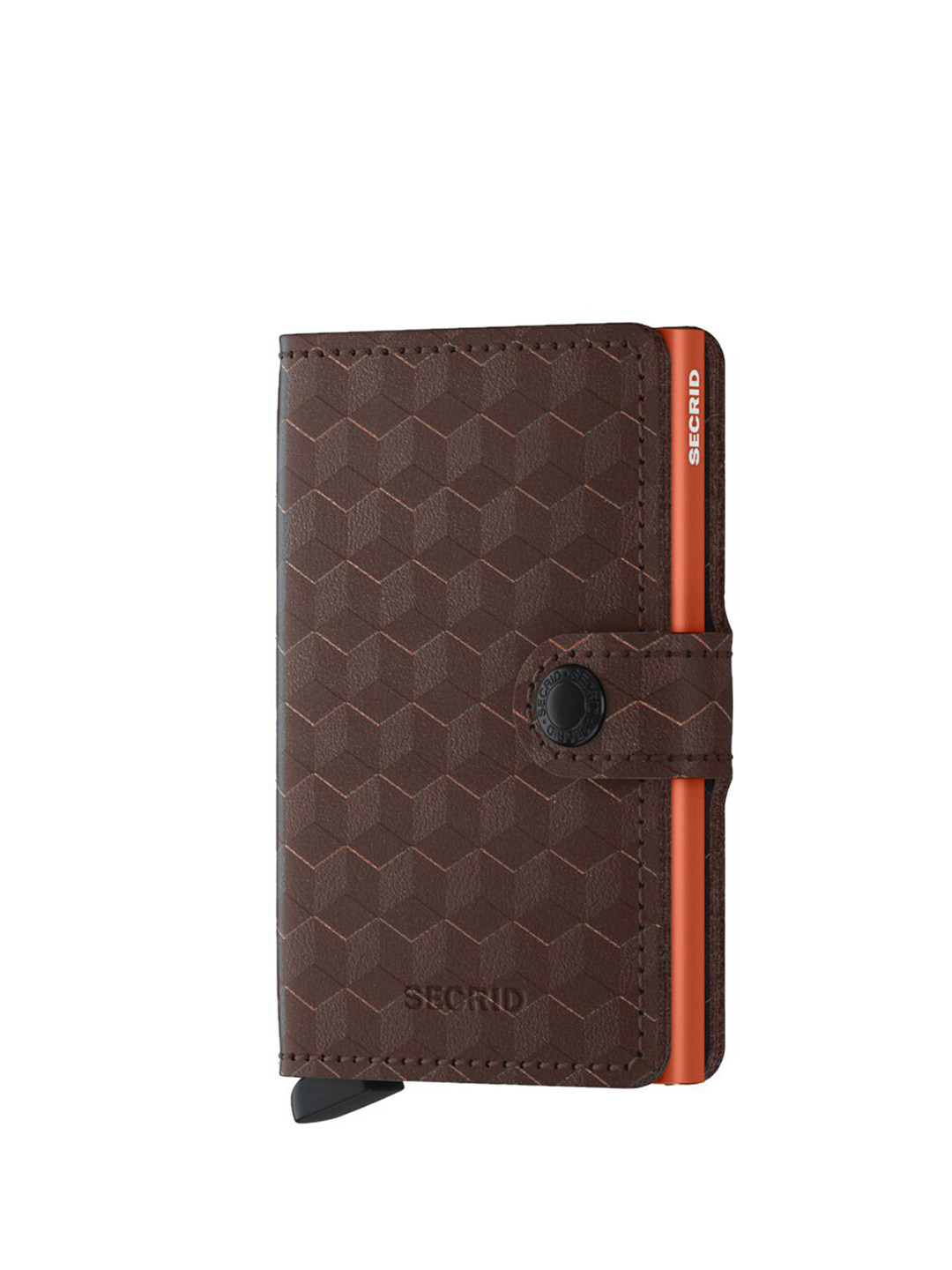 SECRID Brown and Orange Optical Miniwallet