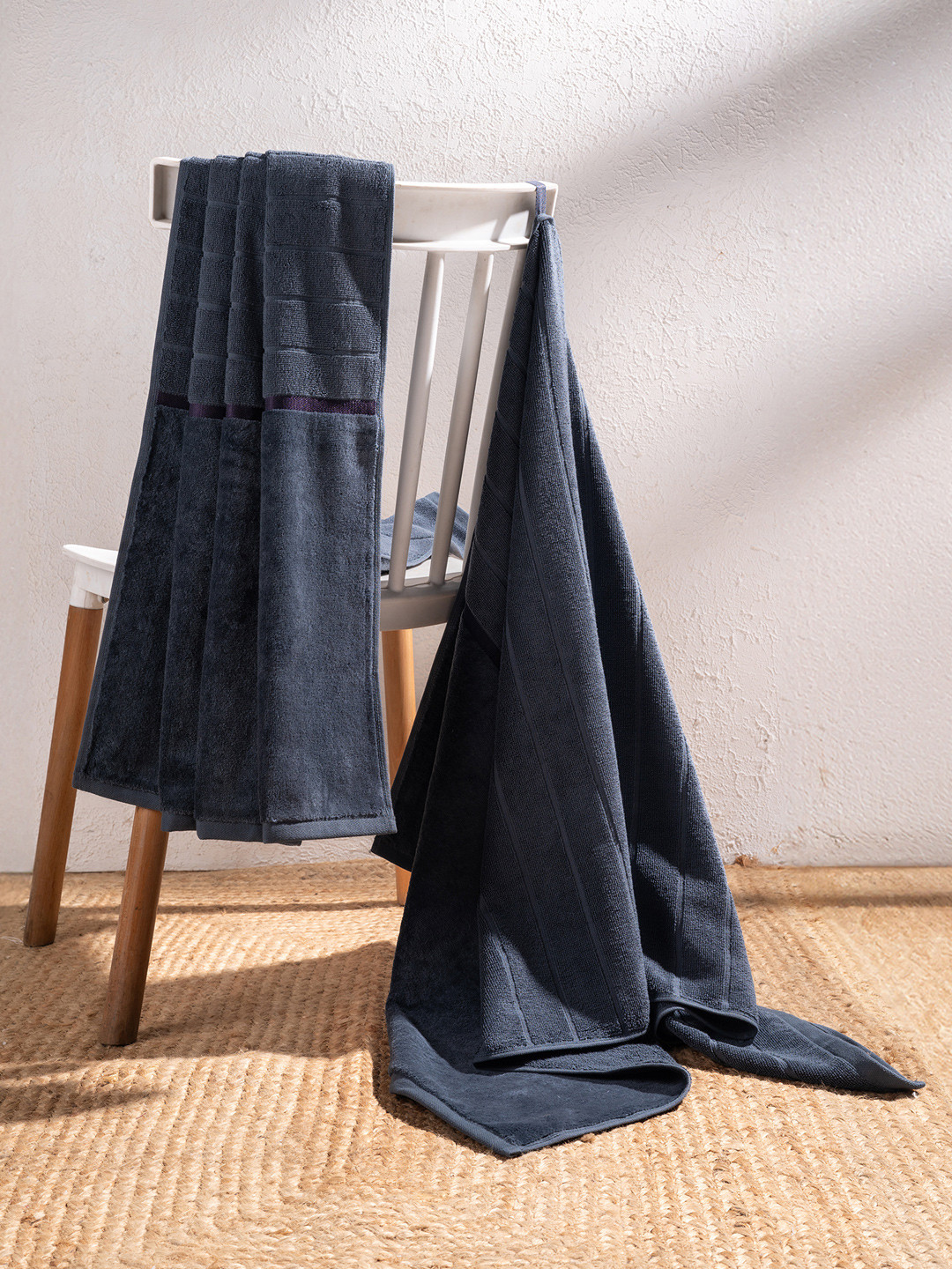 DAMENSCH Better Basic Pure Cotton 500GSM Super Soft 2PCs Adult Regular Bath Towel-59x30In