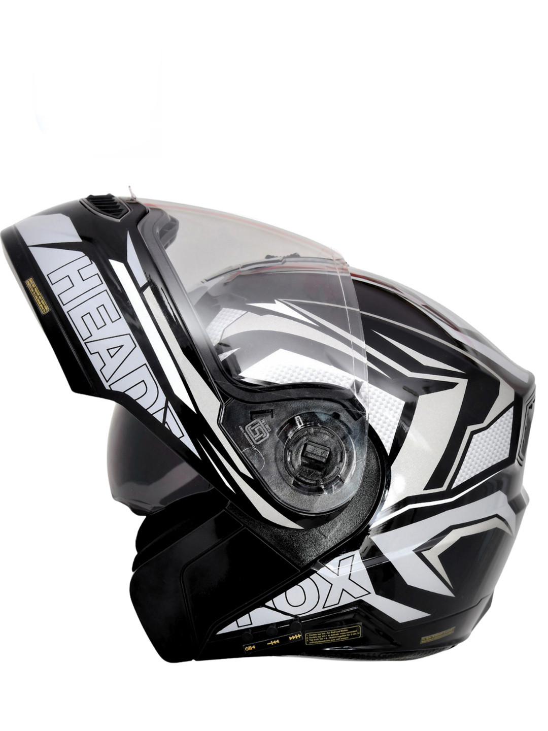 HEADFOX Metro N2 Smart Bluetooth Calls Music Voice Asst. DV Helmet with Flash Lights