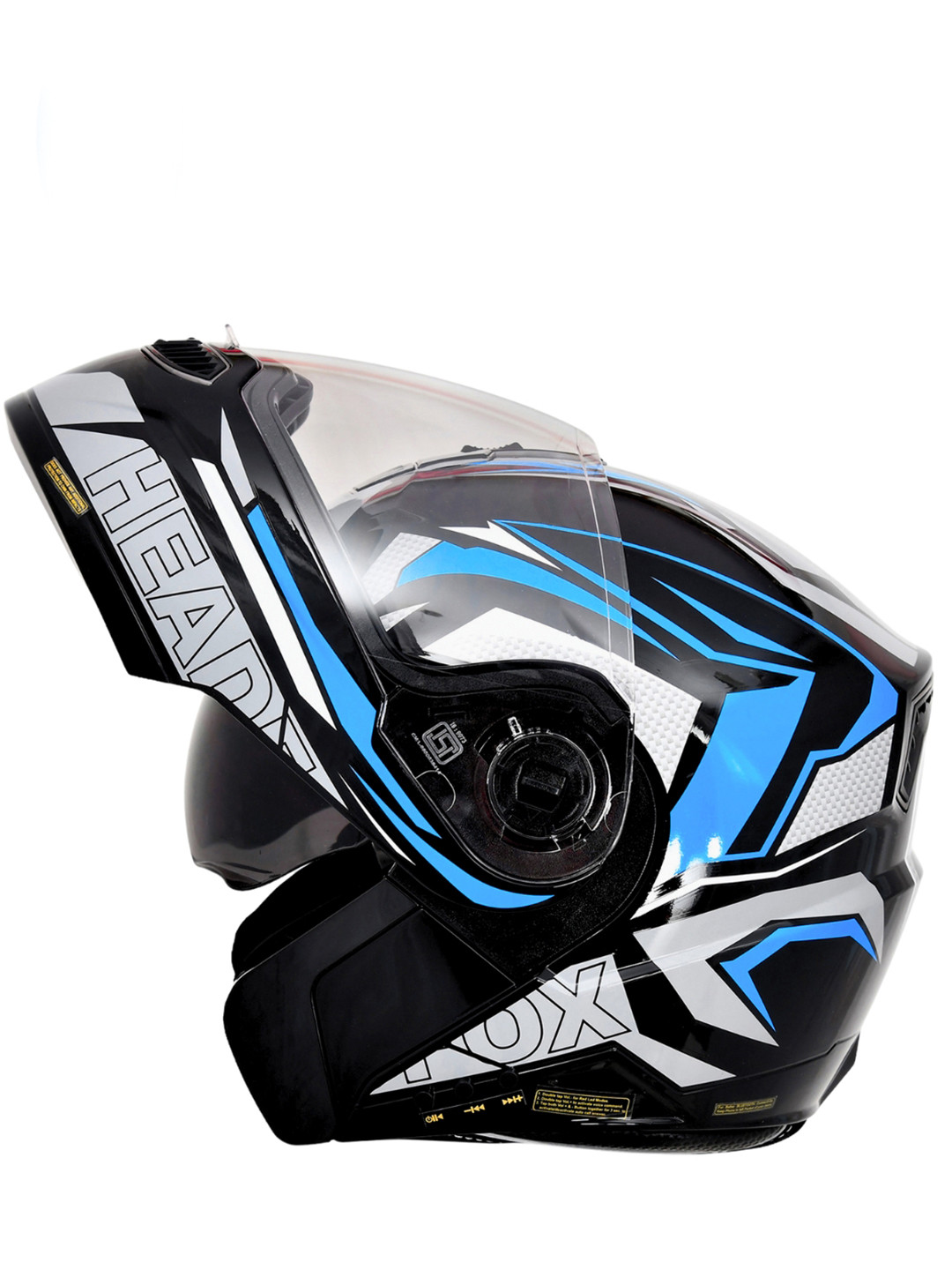 HEADFOX Metro N2 Calls Music Voice Asst. Smart Bluetooth DV Helmet with Flash Lights