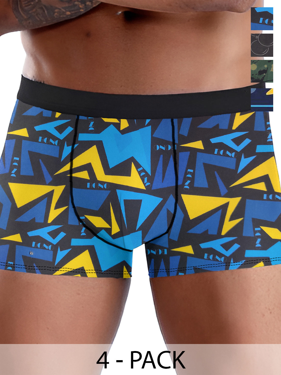 DISPENSER Pack Of 4 Printed Short Trunks - V3-C1-C3-C8-C12-M