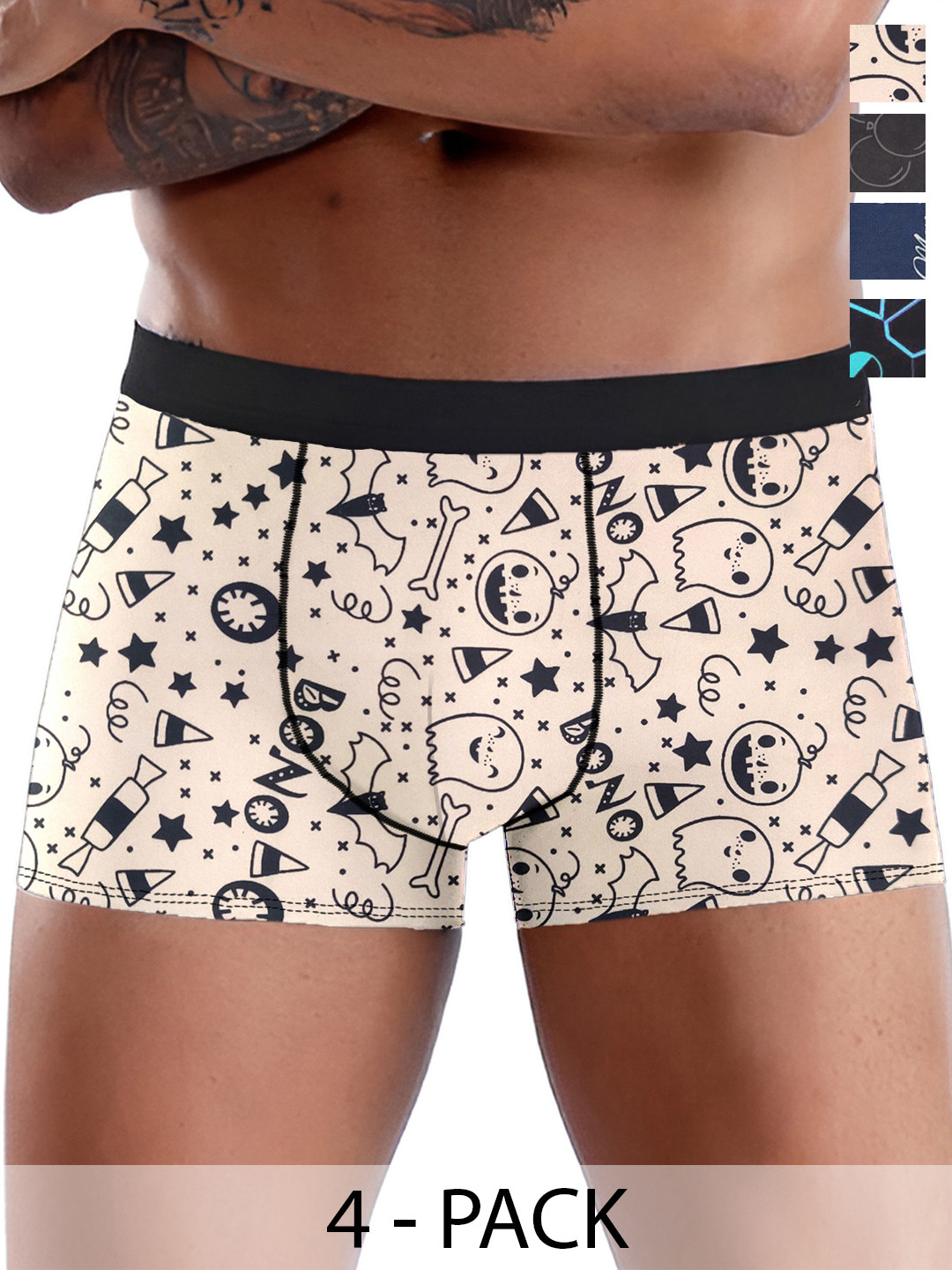 DISPENSER Pack Of 4 Printed Short Trunks - V3-C7-C8-C9-C10-M