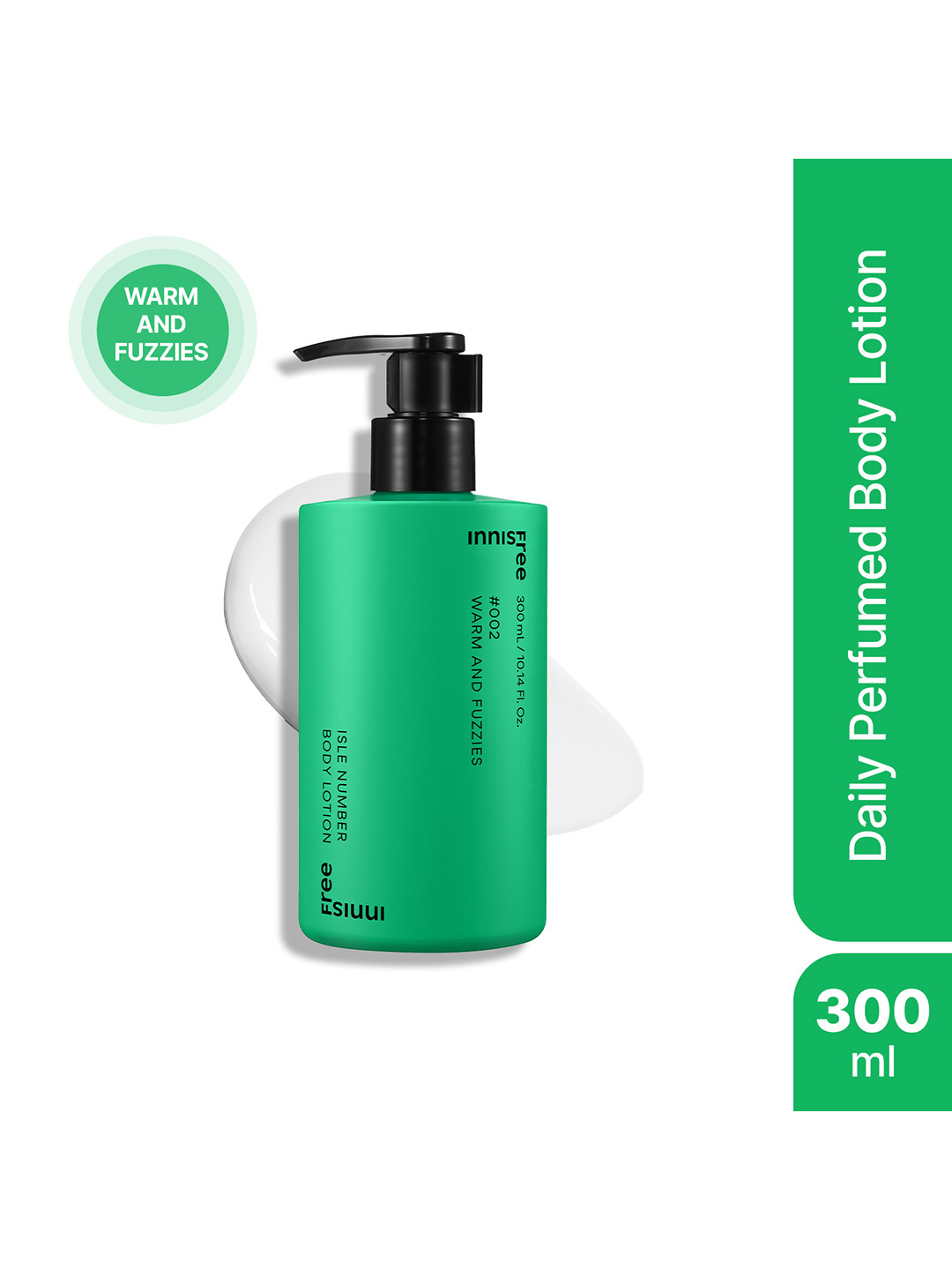 Innisfree Isle Number Body Lotion with Green Tea Water 300 ml - Warm and Fuzzies 002