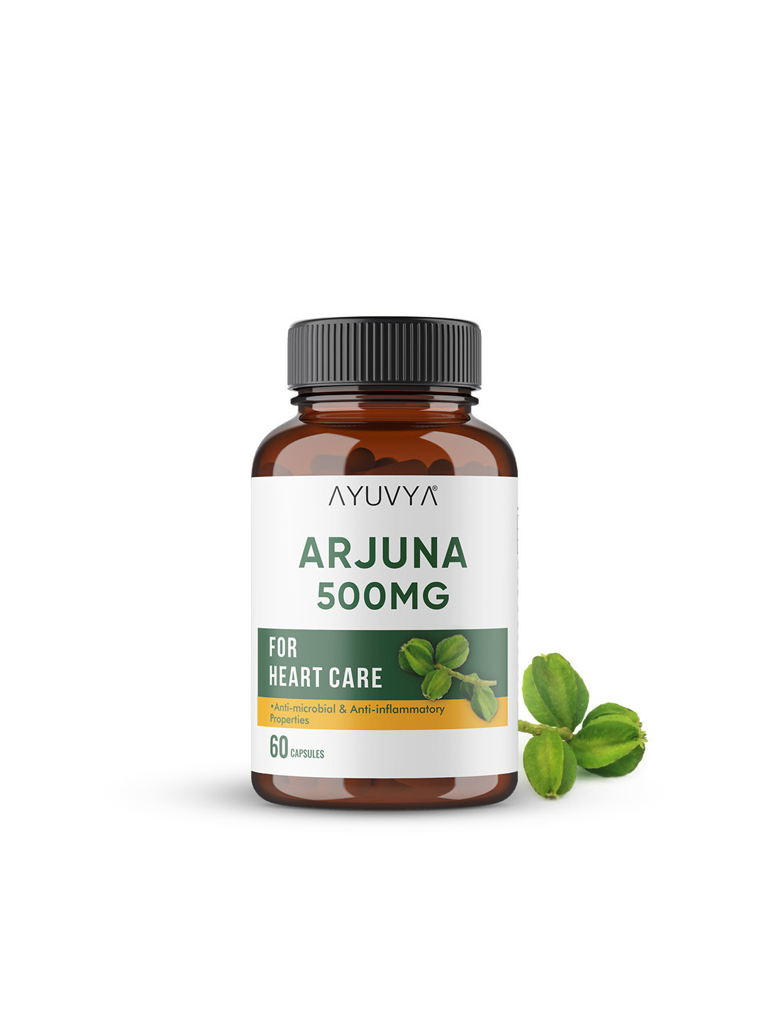 Ayuvya Arjuna Heart Health Supplement For Blood Pressure & cholestrol Management - 60 Caps