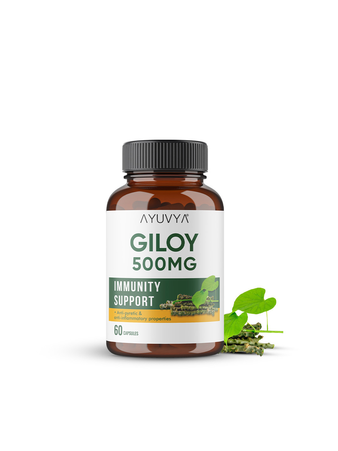 Ayuvya Giloy Nutrient Rich Health Supplement For Immunity & Liver Support - 60 Capsule