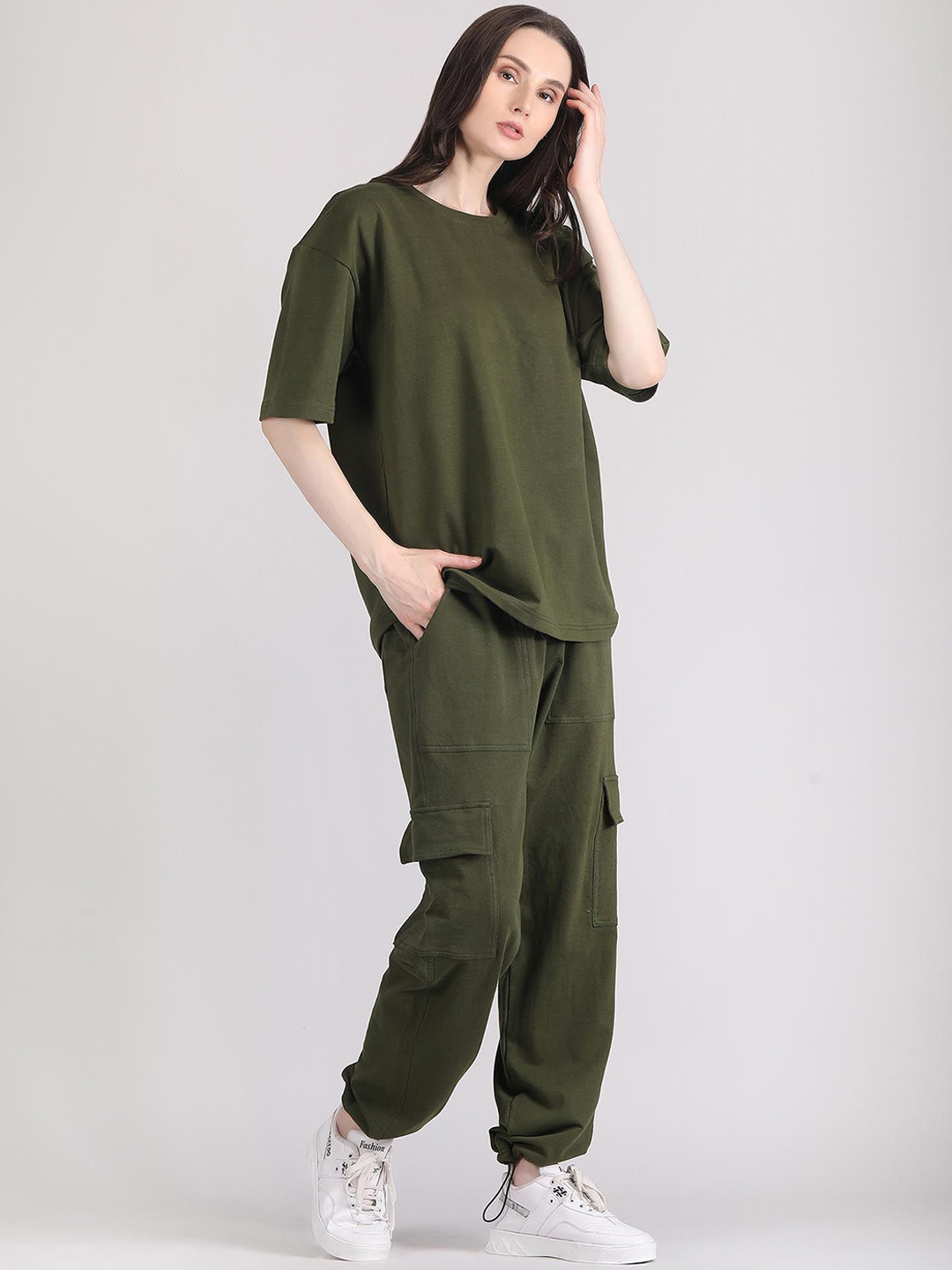 Raxedo Women Airport Outfit Pure Cotton Oversized Co-ord Set