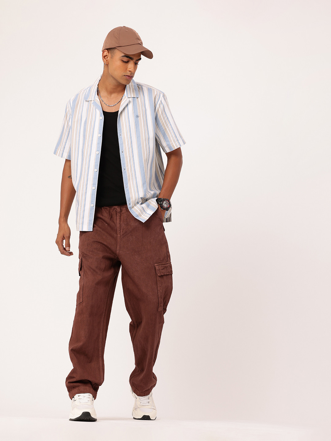 Kook N Keech Striped Resort Relaxed Fit Shirt