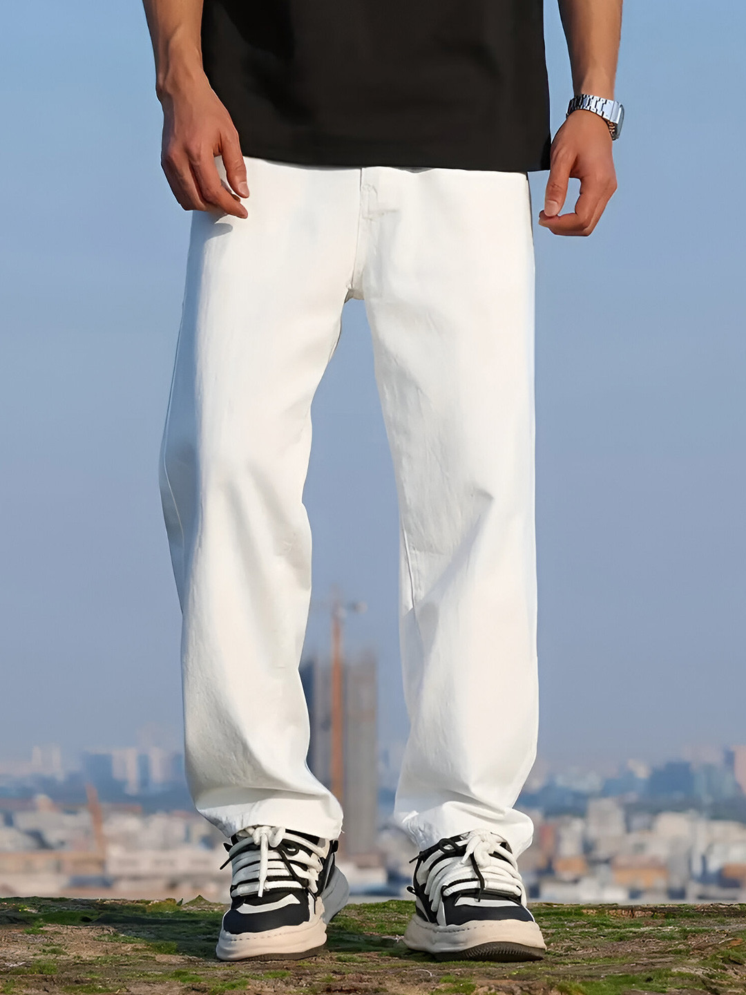 Ben Martin Men Jean Wide Leg High-Rise Stretchable Jeans