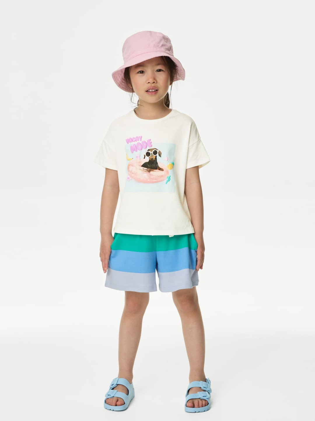Marks & Spencer Girls Printed Applique T-shirt