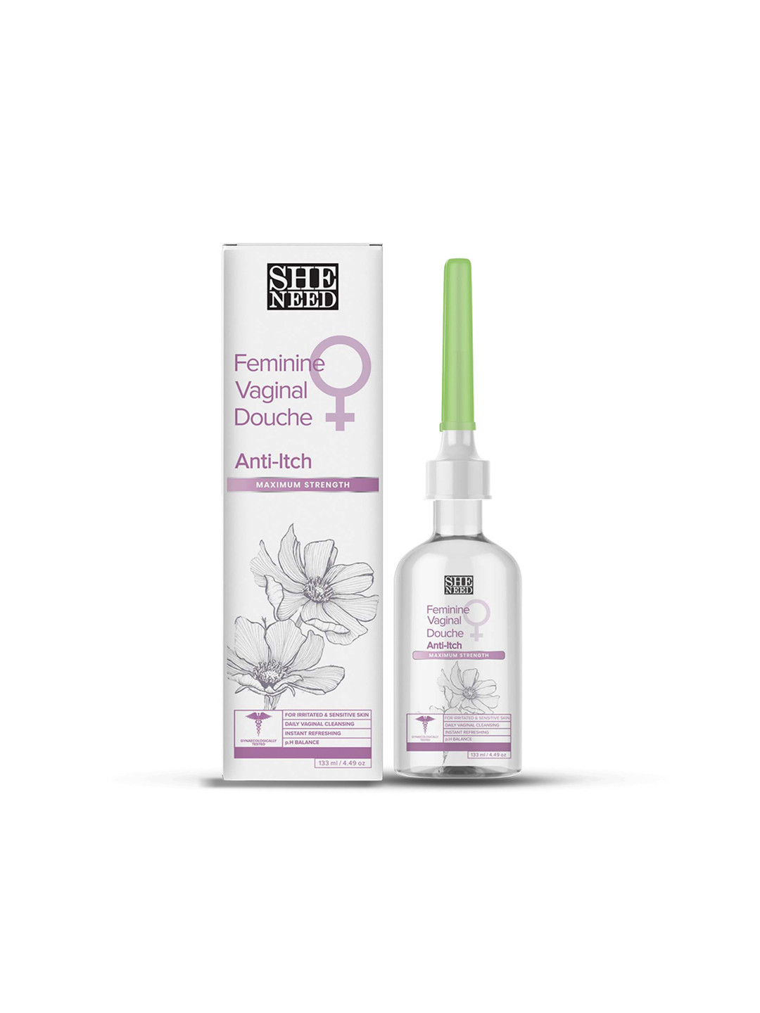 SHENEED Anti-Itch Feminine Vaginal Douche - 133ml