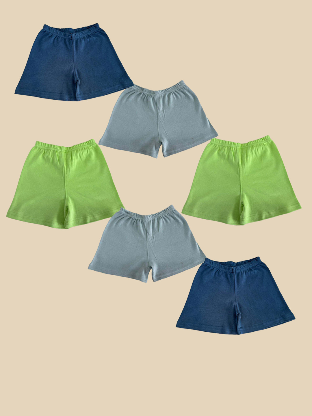 Kryptic Girls Pack Of 6 Assorted Pure Cotton Boy ShortsKRGSHSOLID01