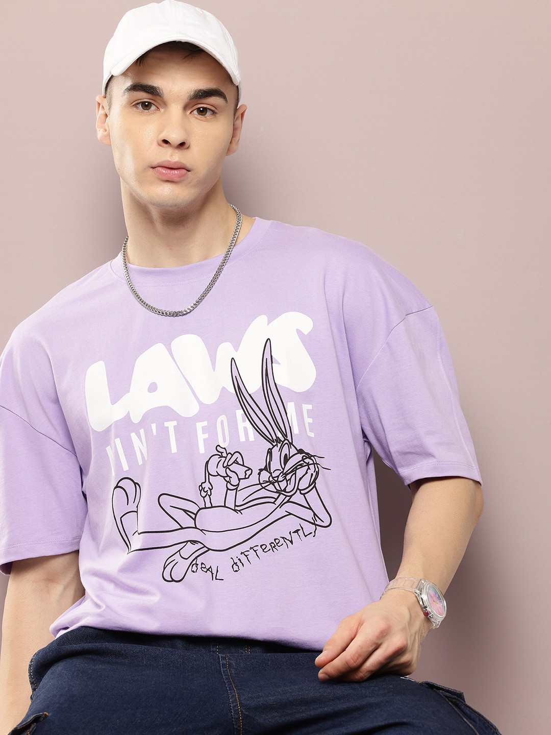 Kook N Keech Disney Looney Tunes Print Pure Cotton Oversized T-shirt