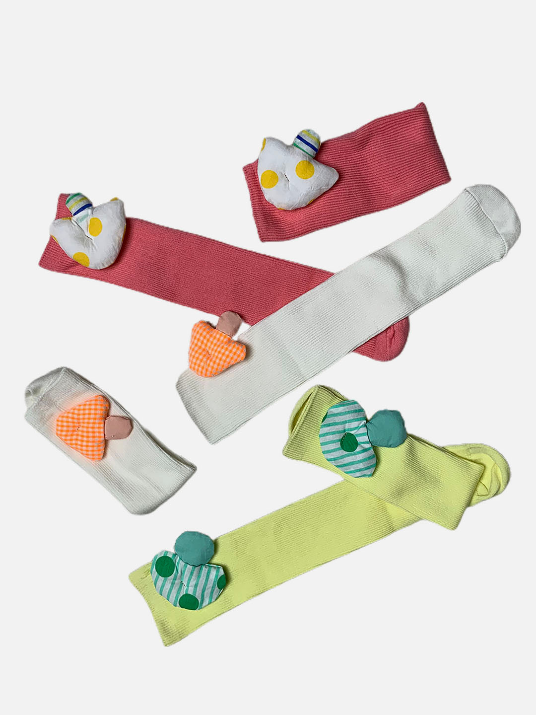 Little Surprise Box LLP Kids Pack Of 3 3D  Mushrooms Socks