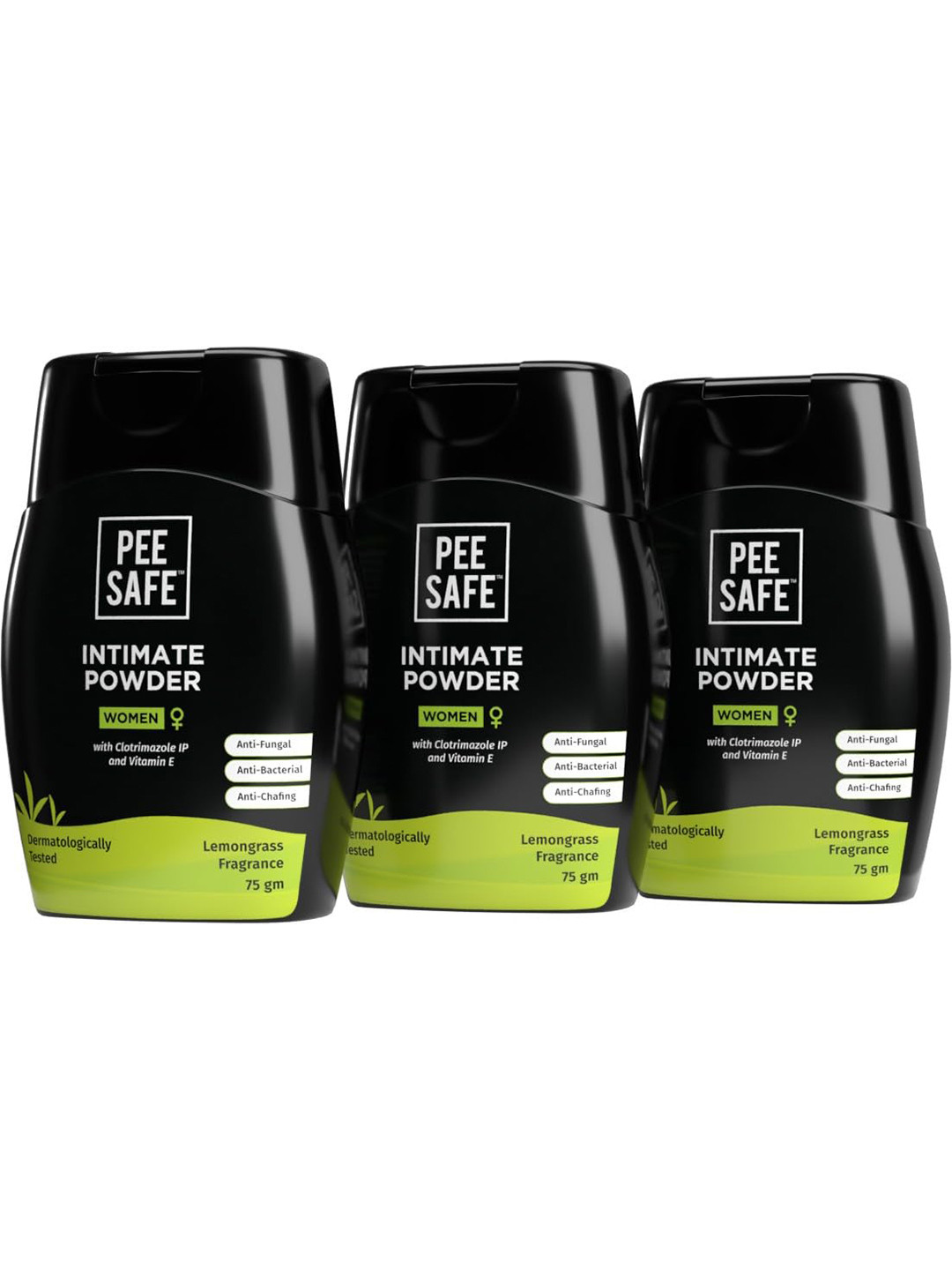 PEESAFE Set Of 3 Anti Bacterial Intimate Powder -75g Each