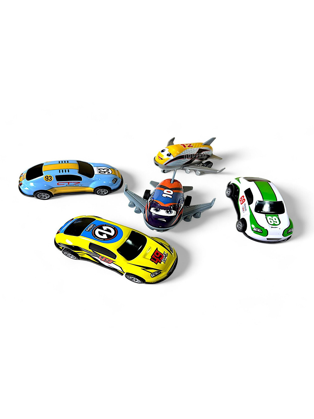 PLANET of Toys Kids-Unisex Pull Back Alloy Sports Car (Pack of 5)