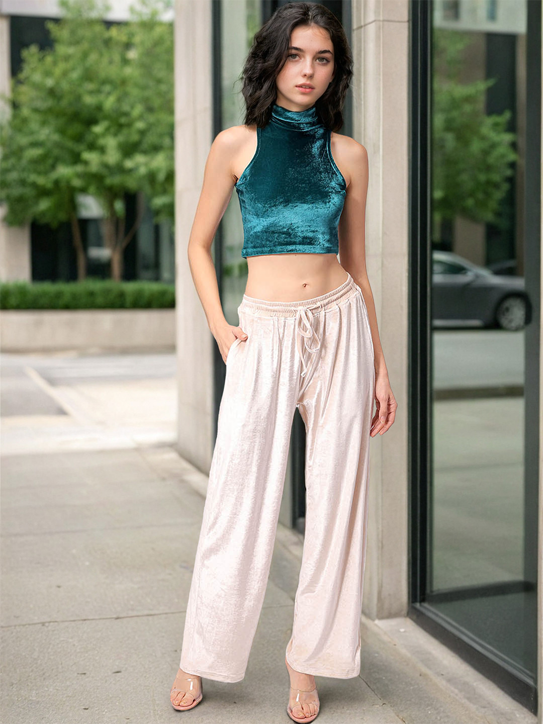 Freehand by The Indian Garage Co Women Solid High Neck  Top