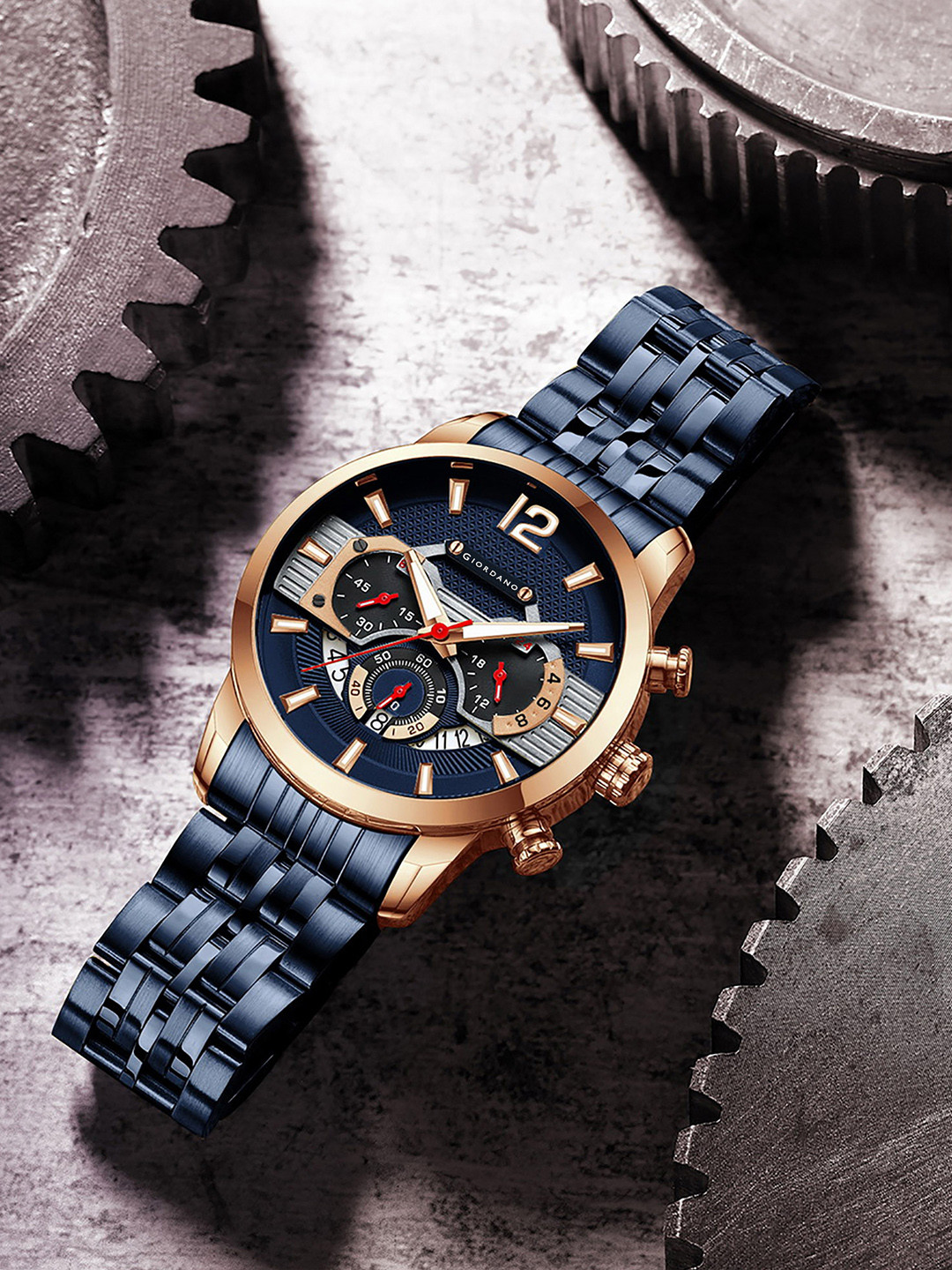 GIORDANO Men Dial & Bracelet Style Straps Analogue Watch GZ-50032-44