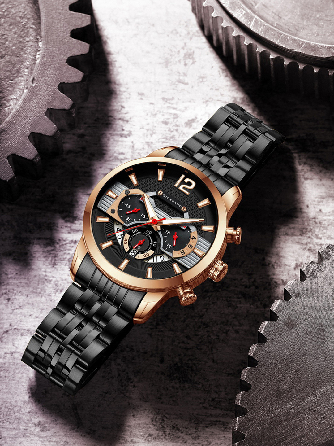 GIORDANO Men Dial & Bracelet Style Straps Analogue Watch GZ-50032-33