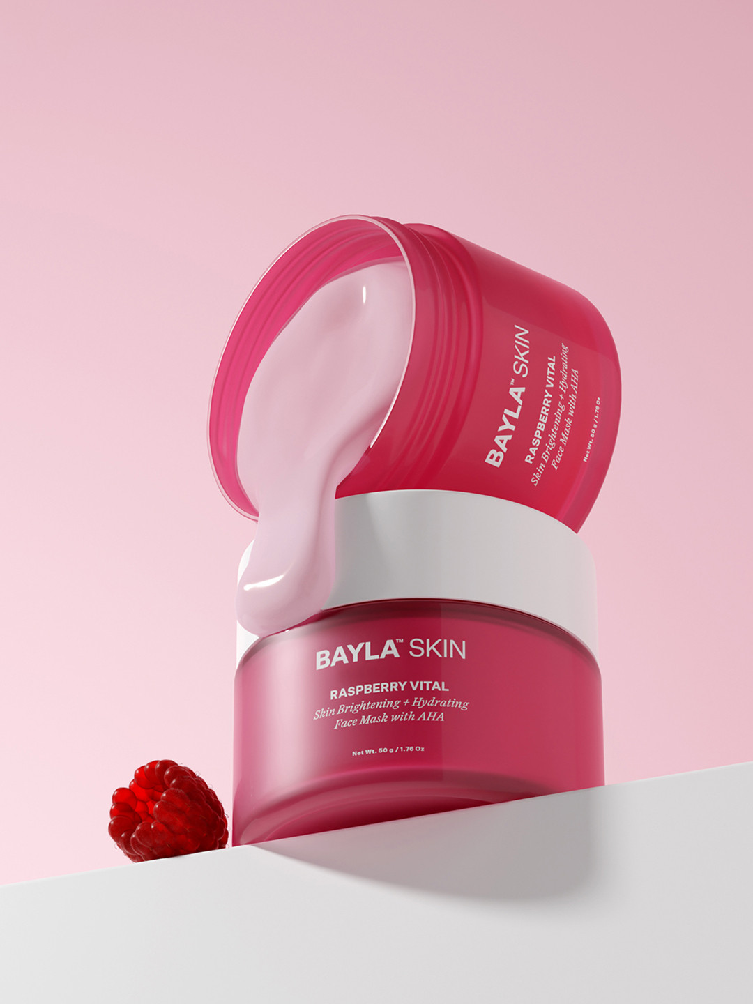 Bayla Skin Raspberry Vital Skin Brightening Hydrating Face Mask With AHA- 50g