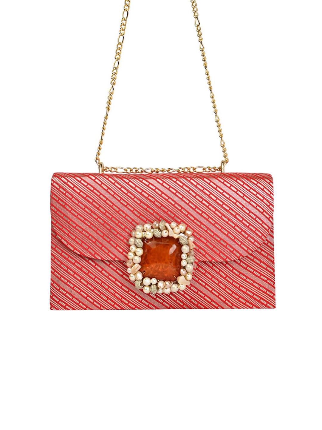 Rocia Brocade Embellished Purse Clutch