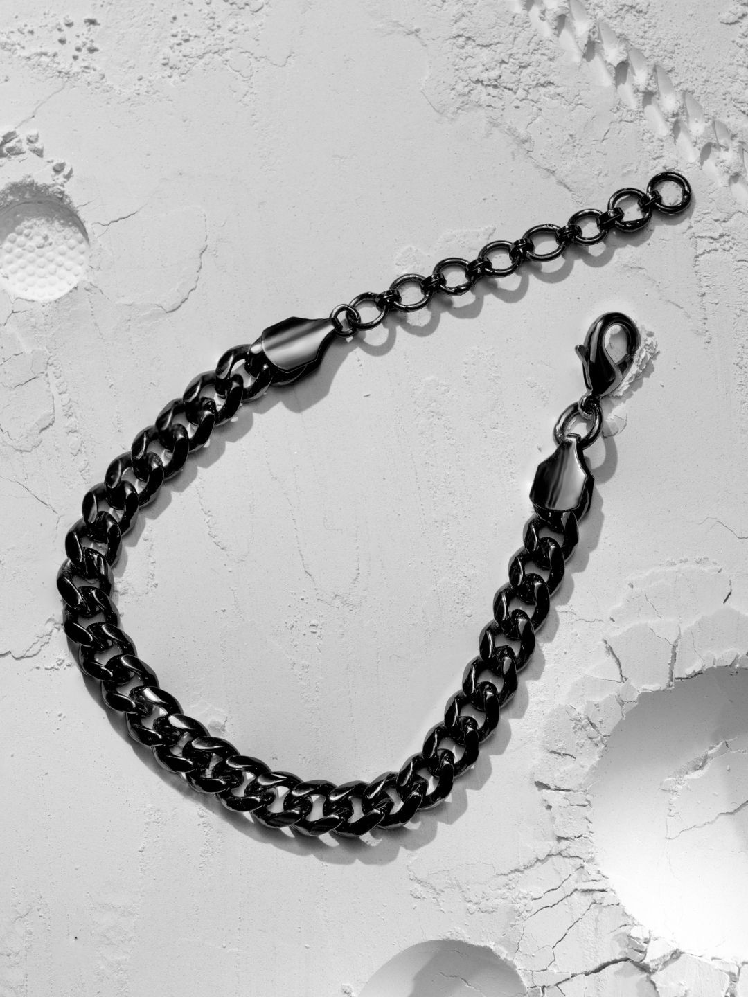 BLACK MAMBA Men Brass Black Plating Link Bracelet