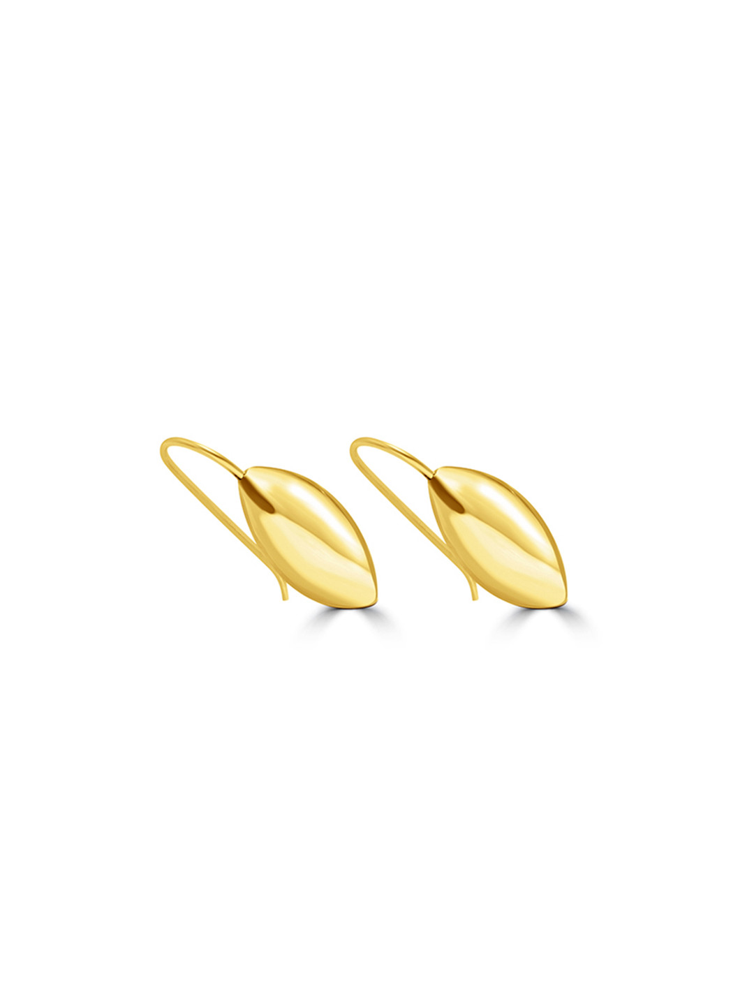 925 SILLER 925 Pure Silver Golden Drop Earrings
