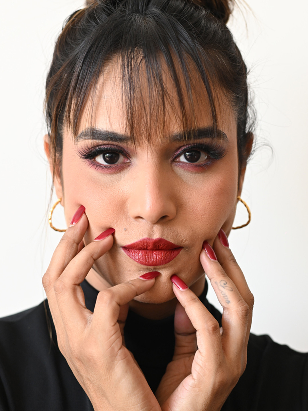 925 SILLER 925 Pure Silver Gold Plated Oval Hoop Earrings