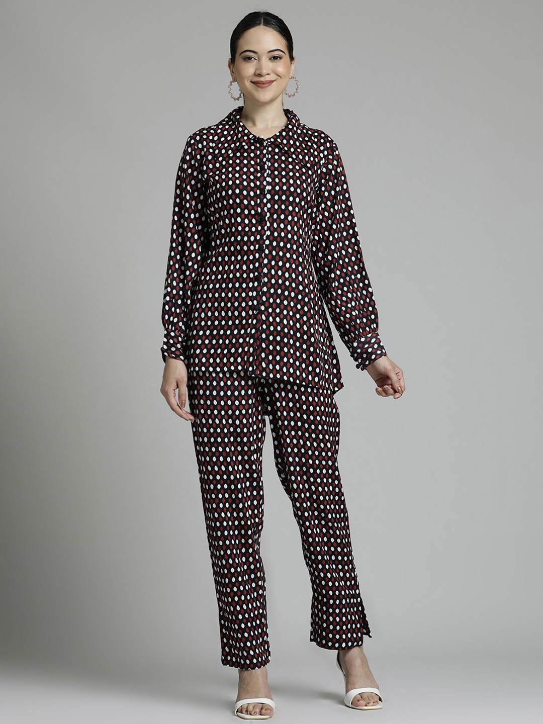 Jaipur Kurti Polka Dot Co-ord Set