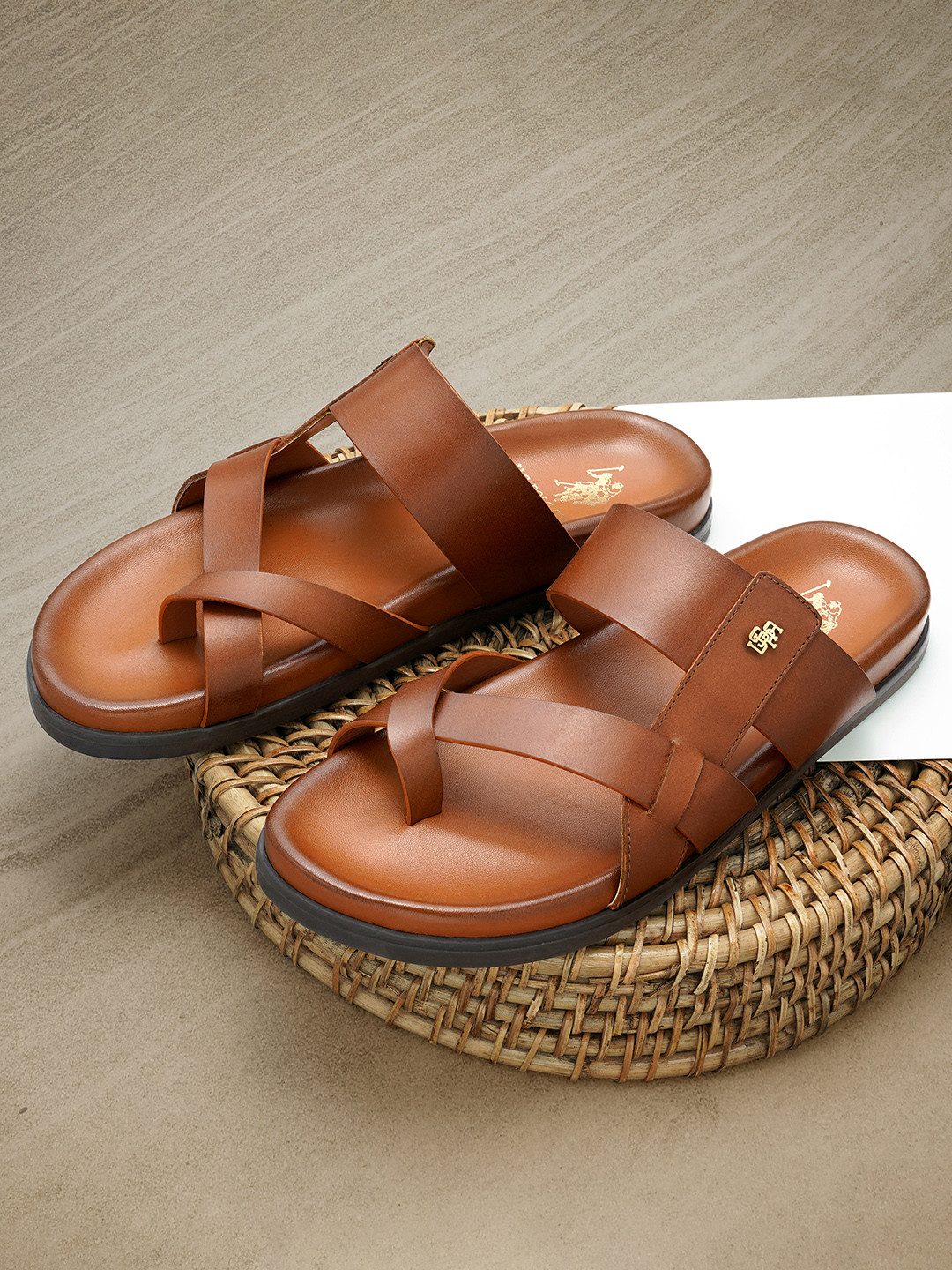 U.S. Polo Assn. Men Leather IKER Comfort Sandals