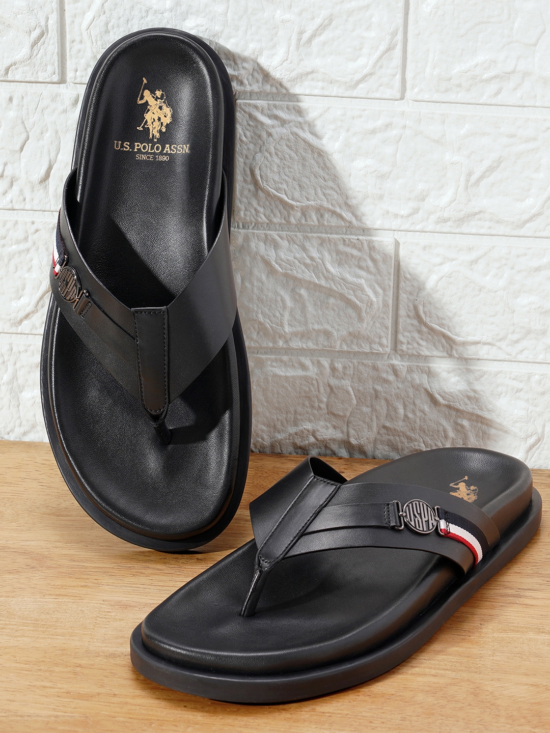 Buy U.S. Polo Assn. Men Leather Comfort Sandals Sandals for Men 30642622 Myntra
