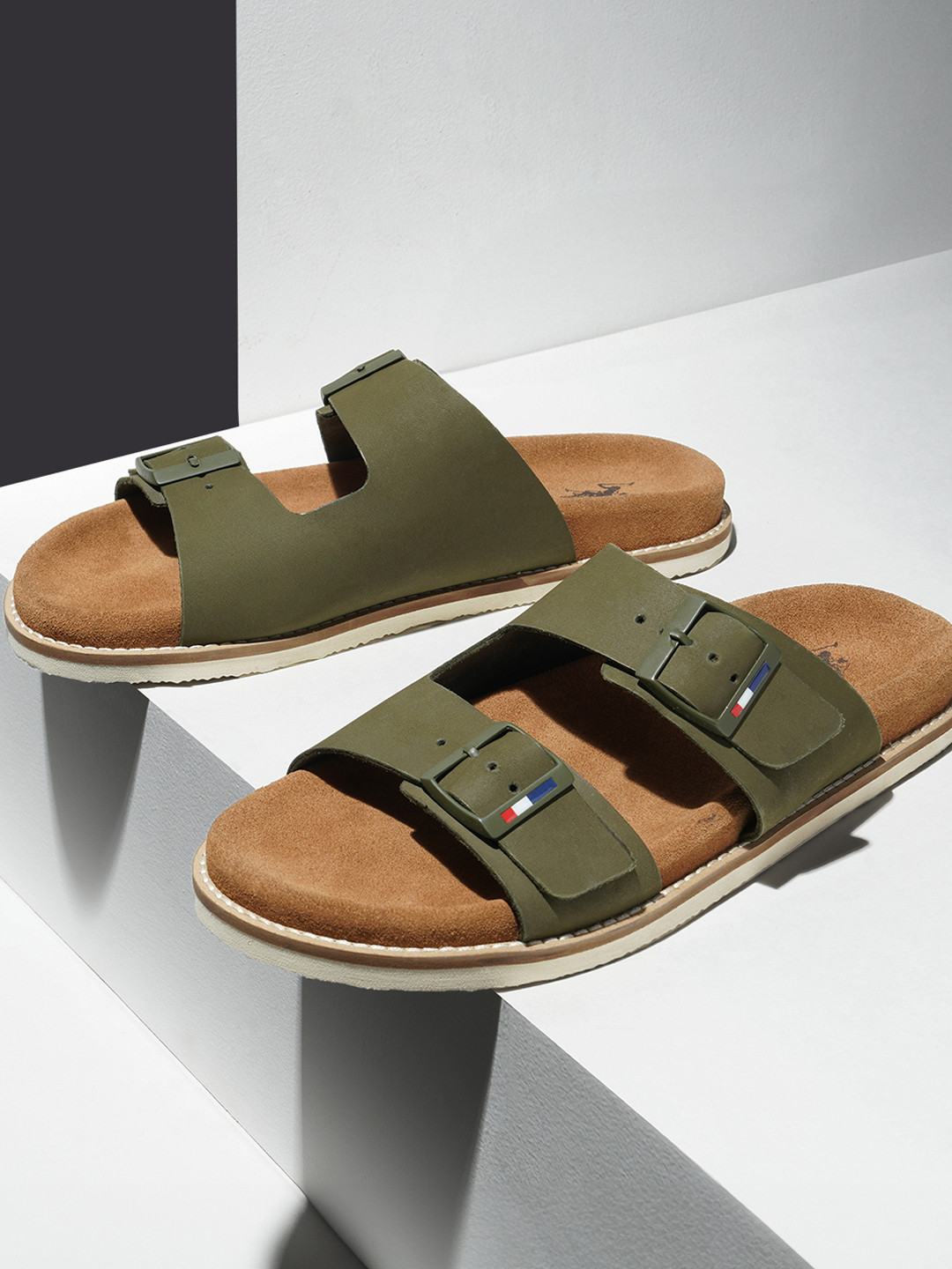 U.S. Polo Assn. Men Leather Comfort Sandals