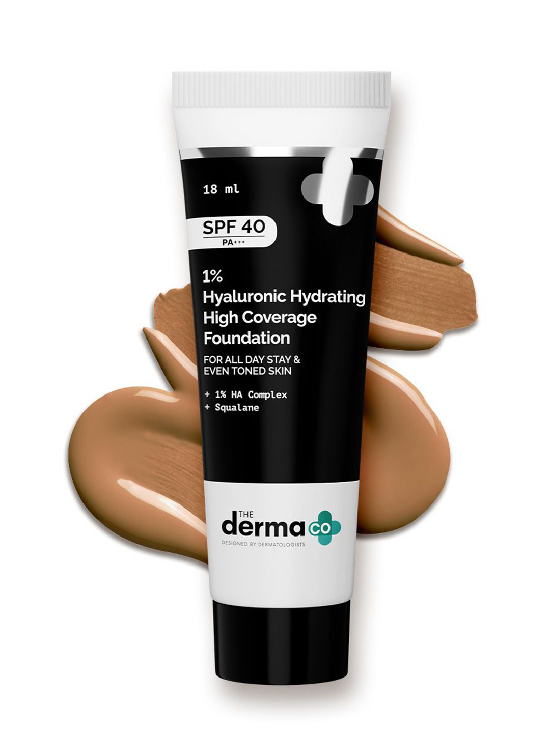 The Derma co. 1% Hyaluronic Hydrating High Coverage Foundation 18 ml - Cinnamon 07