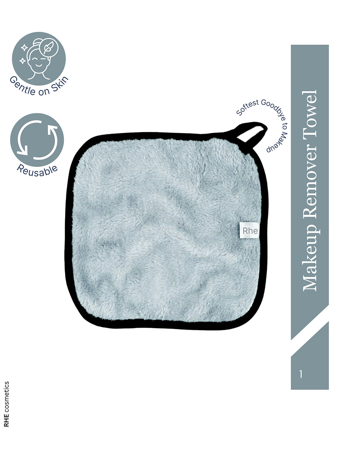 Rhe Cosmetics Velvet Clean Microfiber Face & Eye Makeup Removal Towel