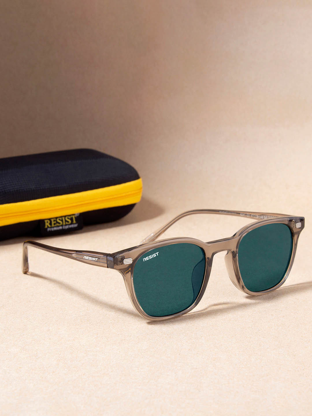 RESIST EYEWEAR Unisex Wayfarer Sunglasses with UV Protected Lens FLIGHT BROWN GREEN2-Green