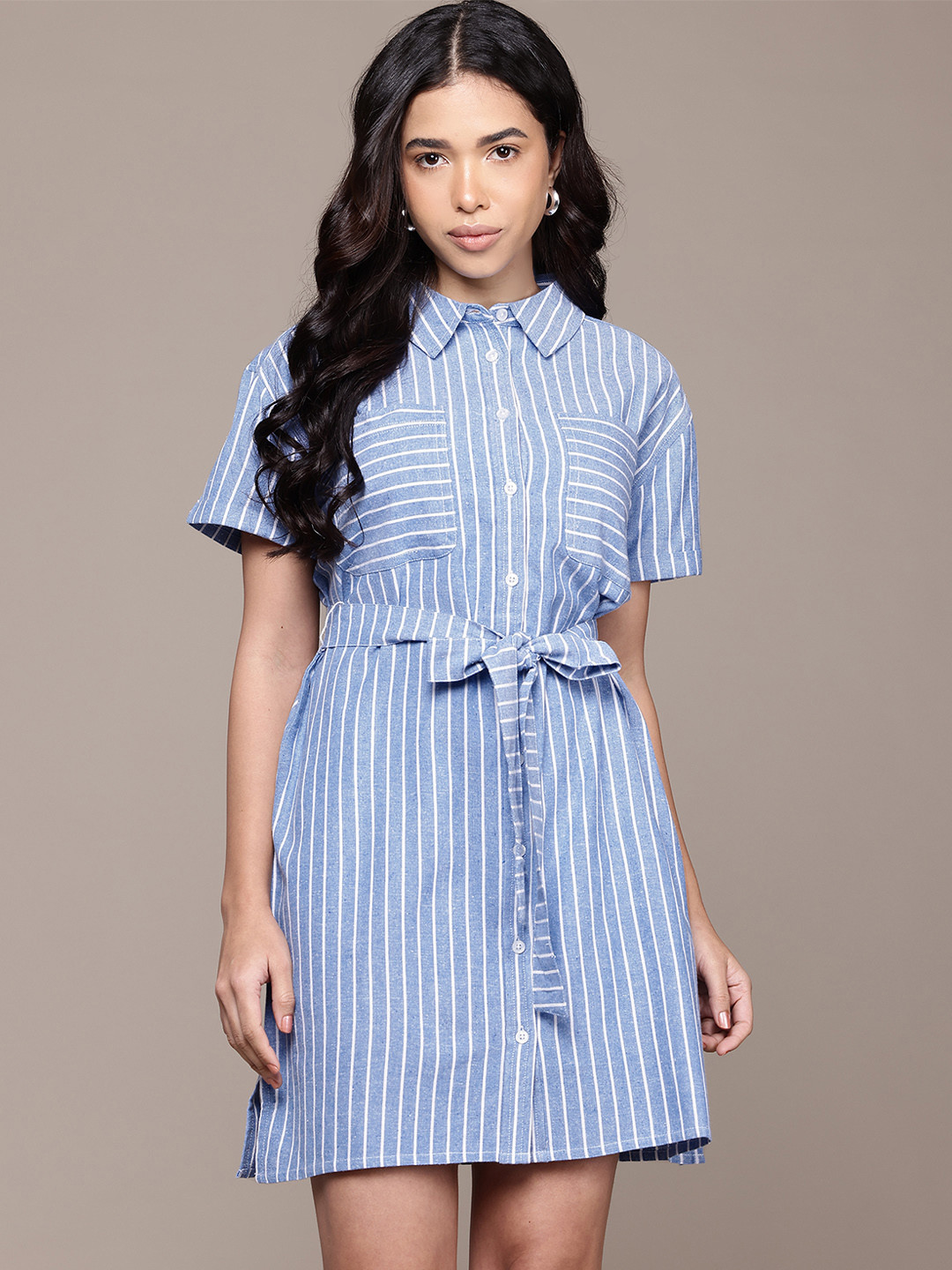 Nautica Striped A-Line Mini Dress