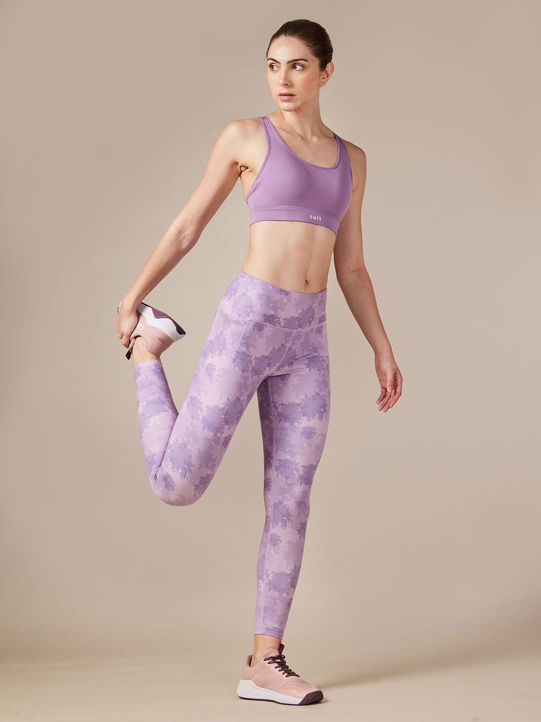 CULT Purple Printed Performance COMFlex Tights