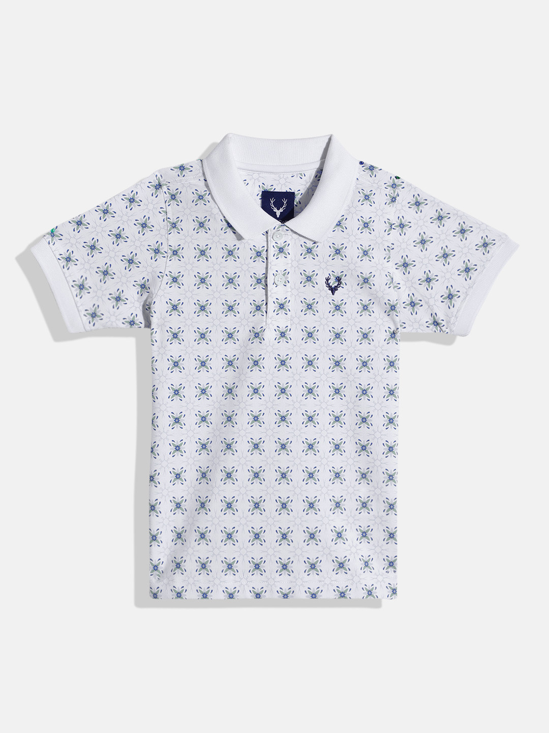Allen Solly Junior Boys Floral Print Polo T-shirt