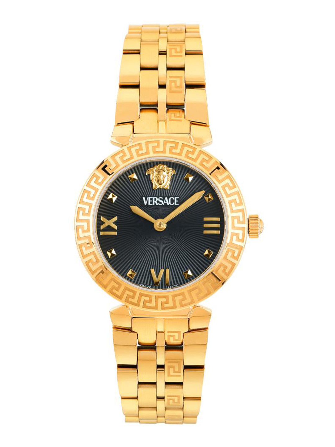 Versace Women Brass Dial & Stainless Steel Straps Analogue Watch VEOCA0524