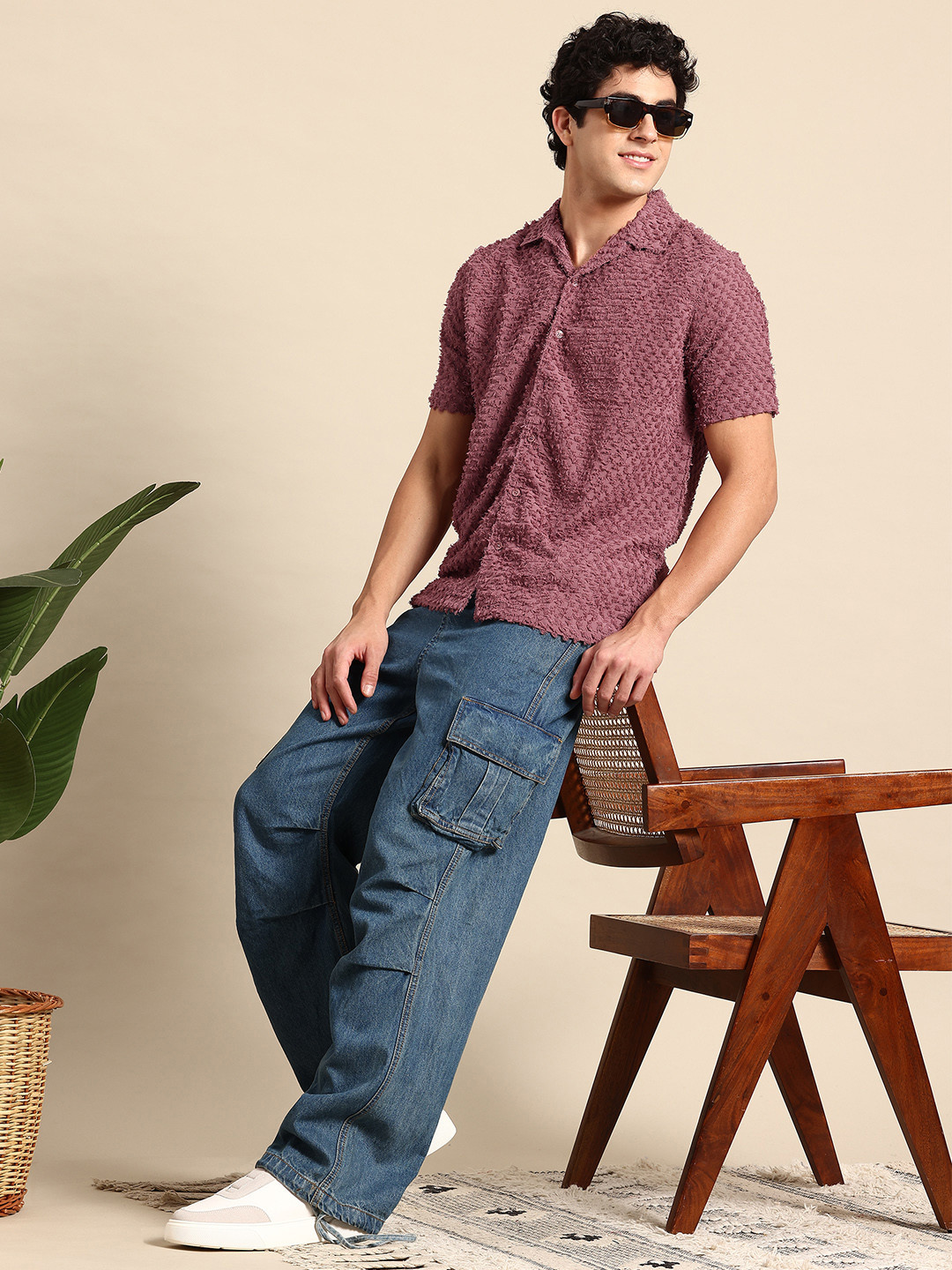 Mast & Harbour Frayed Design Casual Shirt