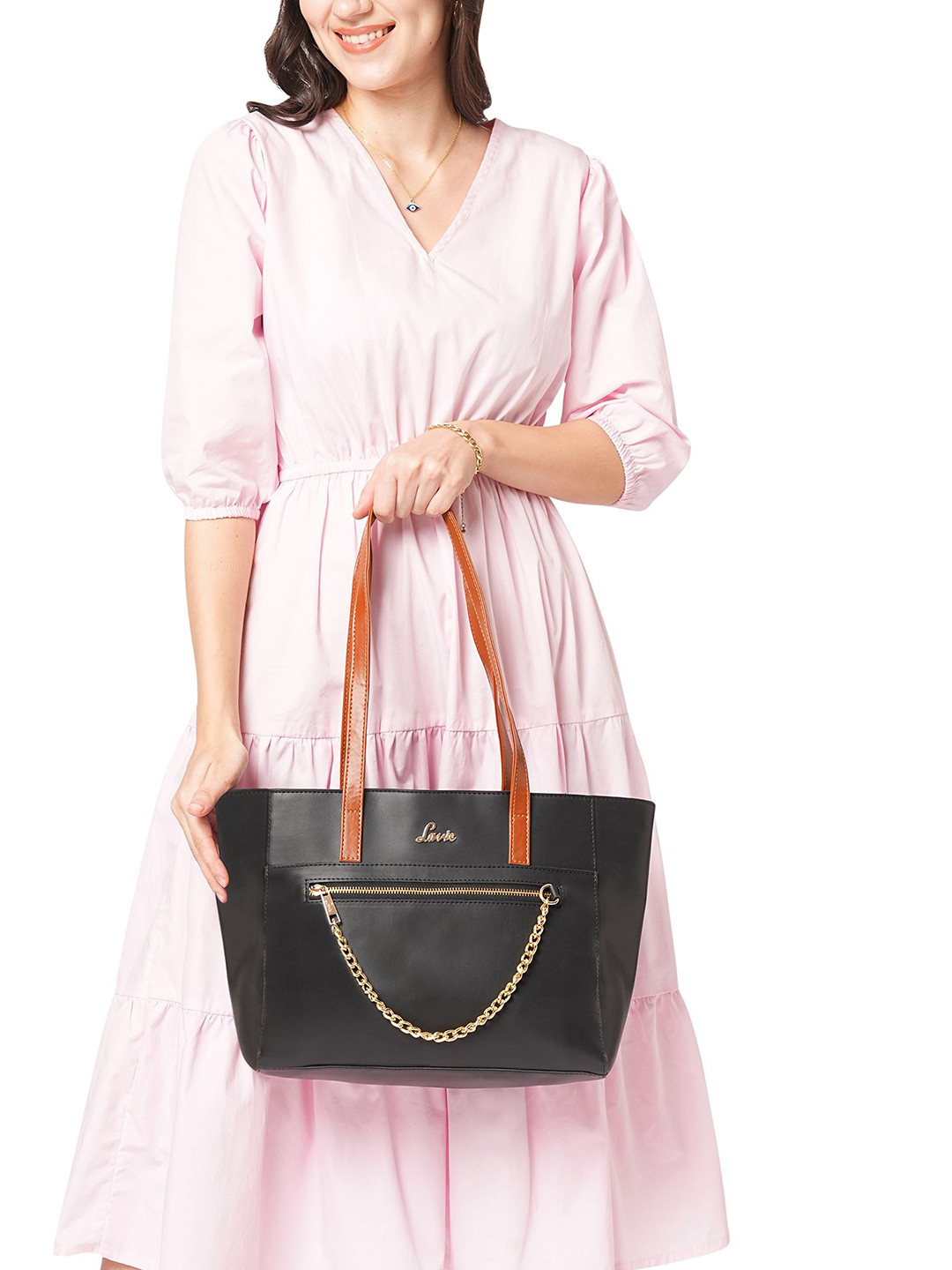 Lavie Vera Chain Women Large Tote Handbag
