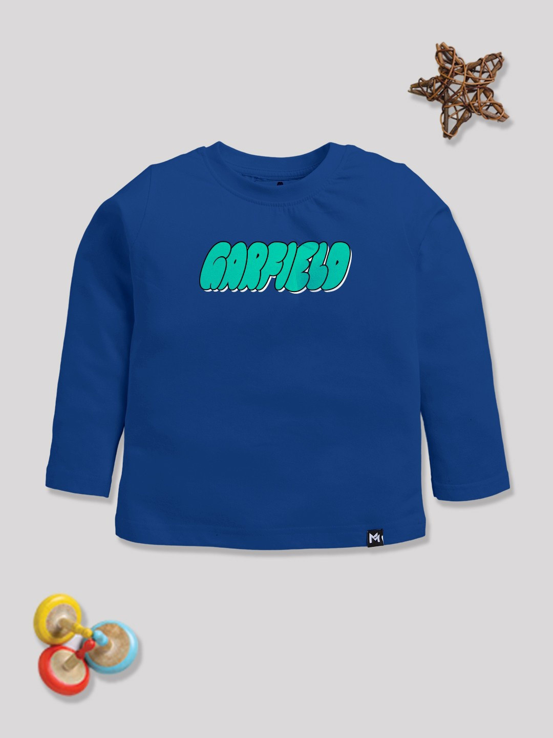 YK X Minute Mirth Boys Garfield Back Printed Cotton T-shirt