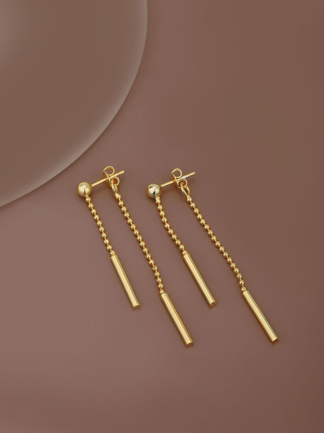Carlton London 18kt Gold-Plated Contemporary Drop Earrings