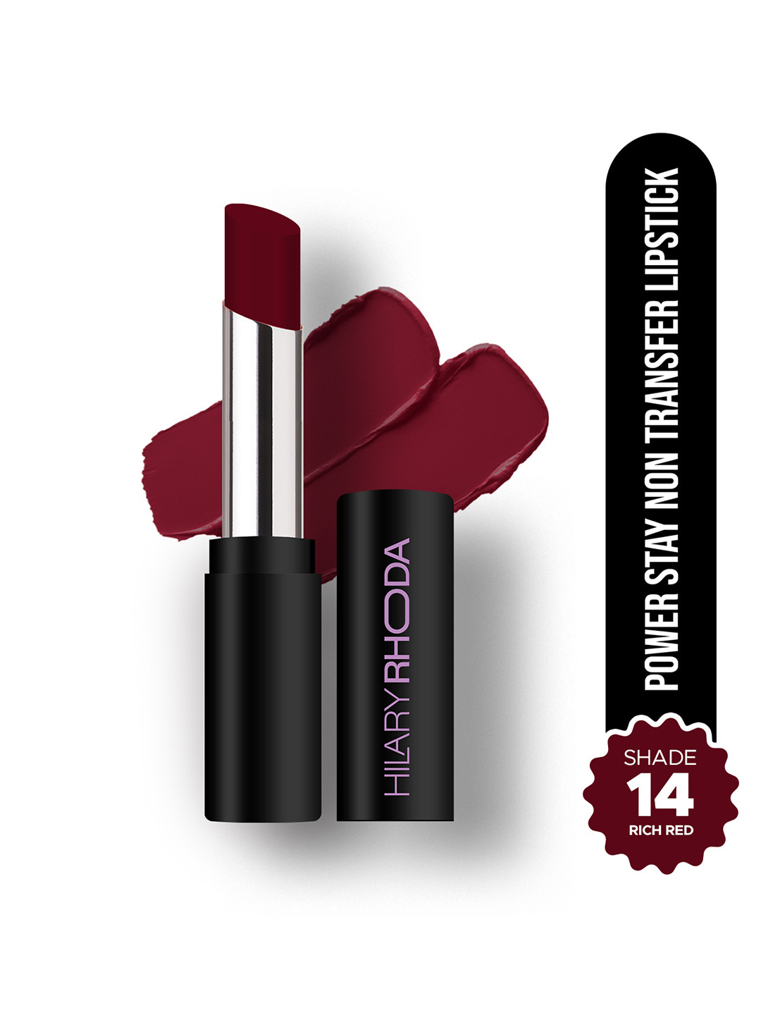Hilary Rhoda Power Stay Non-Transfer Matte Lipstick with Shea Butter - Rich Red 14