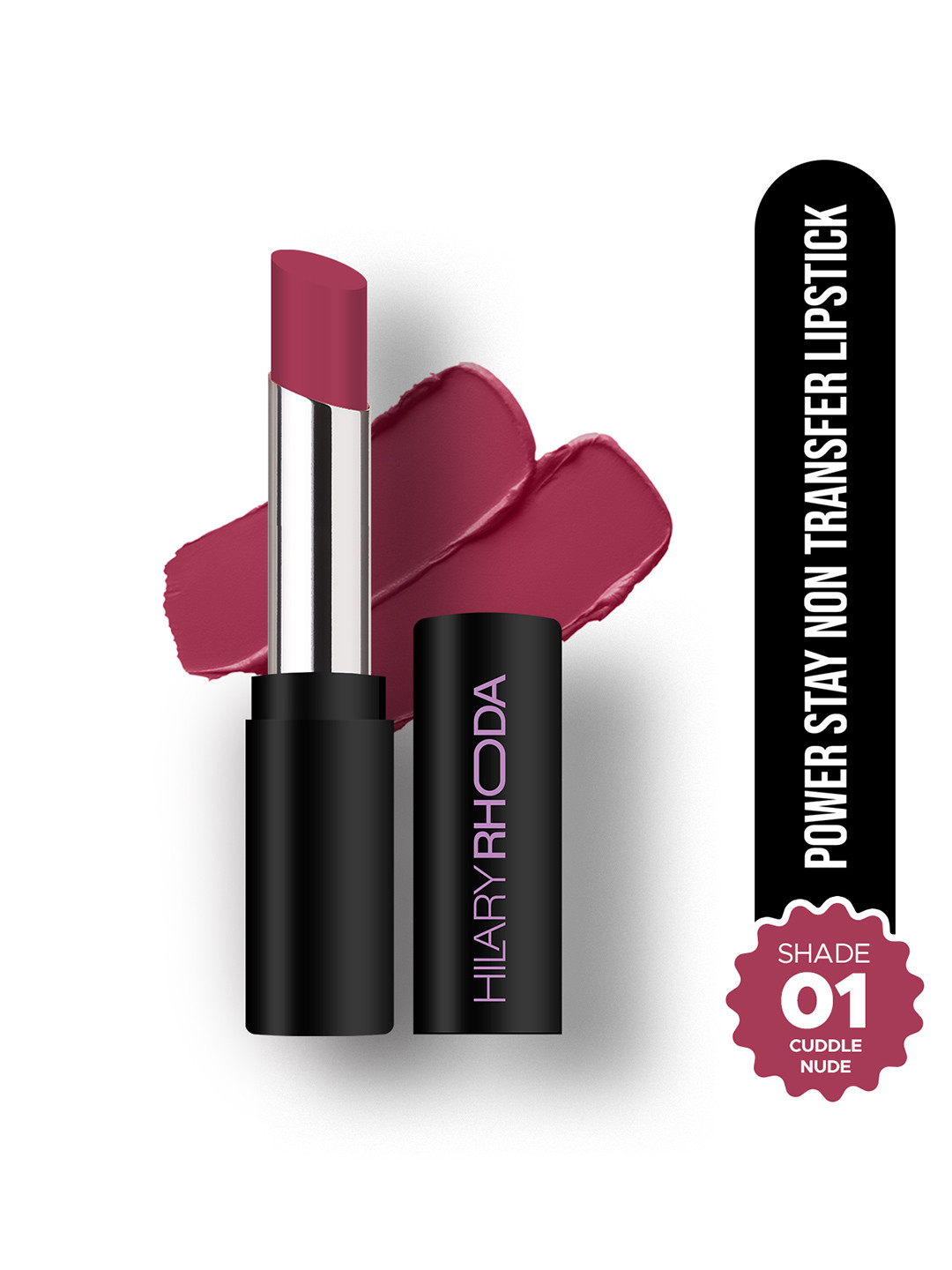 Hilary Rhoda Power Stay Non-Transfer Matte Lipstick with Shea Butter - Cuddle Nude 01