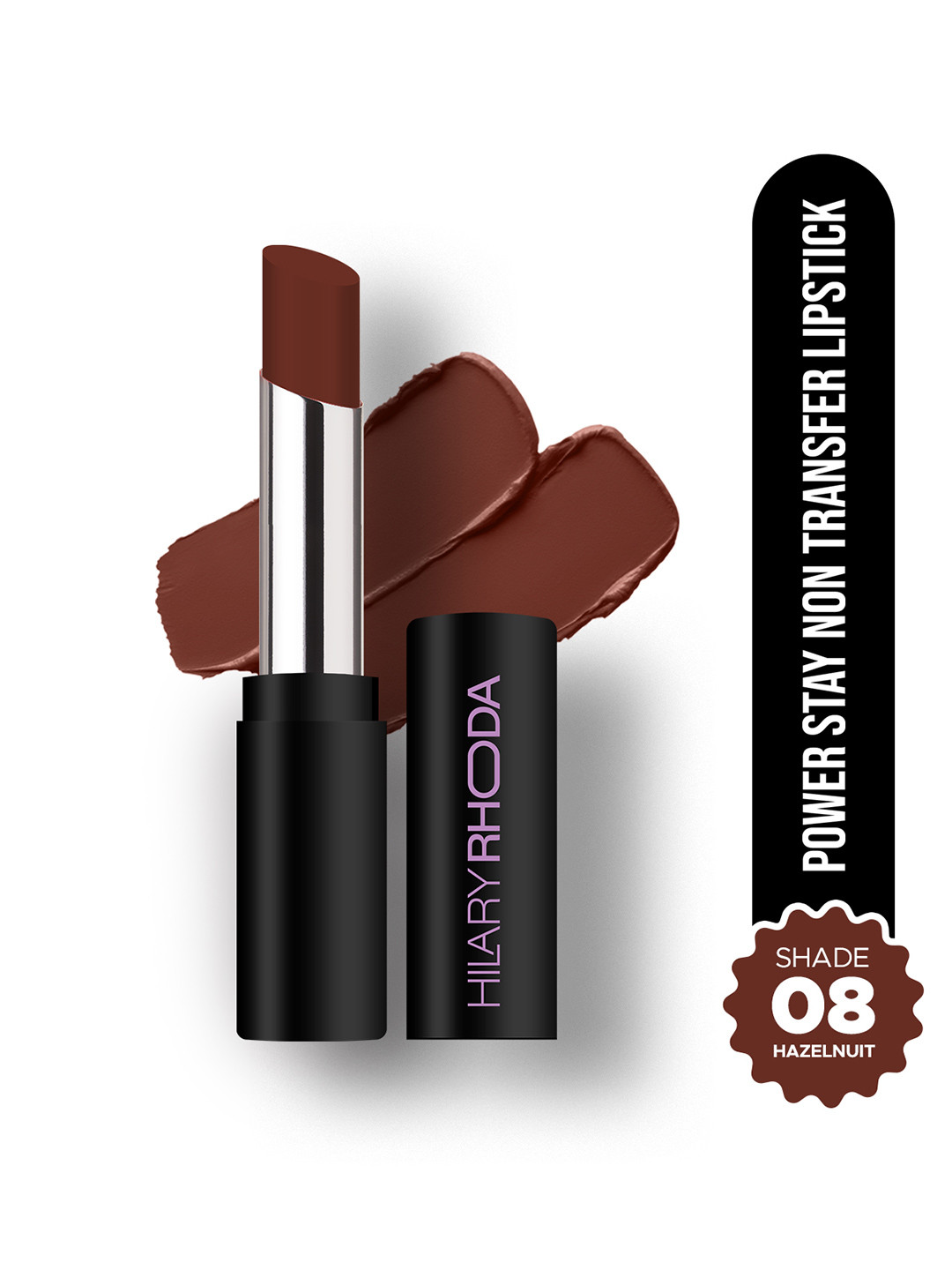 Hilary Rhoda Power Stay Non-Transfer Matte Lipstick with Shea Butter - Hazelnut 08