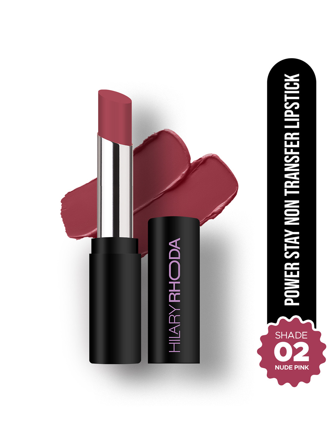 Hilary Rhoda Power Stay Non-Transfer Matte Lipstick with Shea Butter - Nude Pink 02