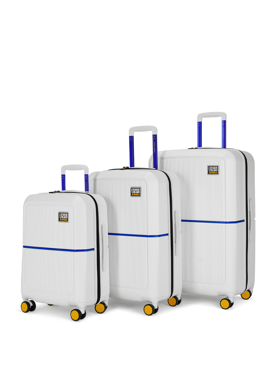Urban Jungle By Safari Ivory White Hardside Trolley Set of 3 Polycarboante Suitcase